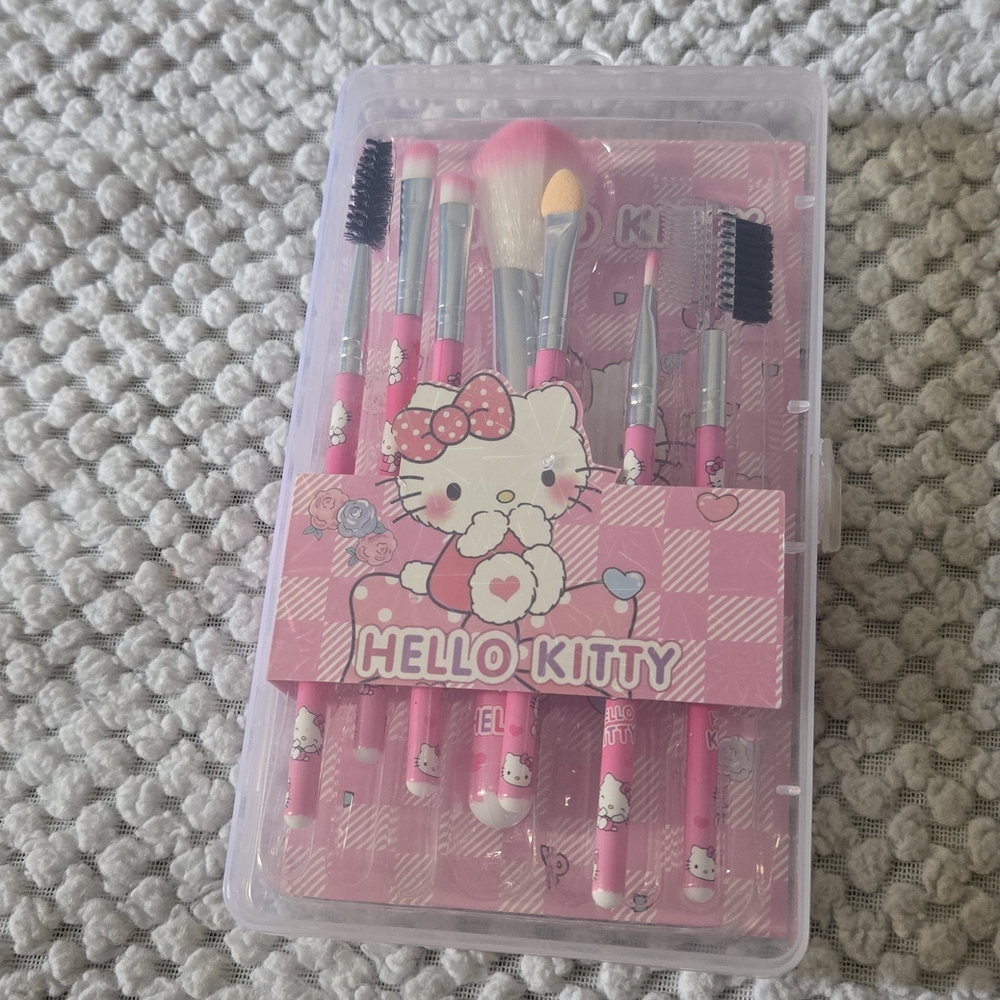 Hello Kitty Pink Makeup Brush Set Accessories